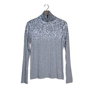 Express Women's M Light Gray Turtleneck with Sequins